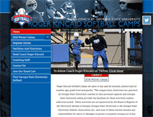 Tablet Screenshot of kincaidsoftballcamps.com